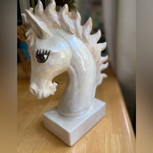 Vintage porcelain unicorn bust